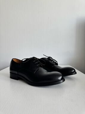 Malo Leather Derby Shoes Black Classic Formal Italy